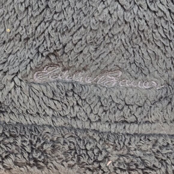 Eddie Bauer Womens Fuzzy Fleece Black Long Sleeve Full Zip Hooded Coat Jacket M - Picture 9 of 14